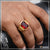 Red Stone With Diamond Best Quality Gold Plated Ring