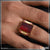 Red Stone With Diamond Sophisticated Design Gold Plated