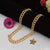 Ring into etched design high-quality gold plated chain for