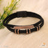 Rose Gold Attaractive Design with Black Leather Braided Bracelet - Style A832