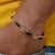 Rose gold aum with diamond traditional rudraksha bracelet