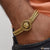 Round shape 2 line glamorous design golden color bracelet