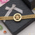 Round shape 2 line glamorous design golden color bracelet