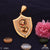 Royal krishna gold plated pendant with diamond for men -
