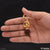 Rudraksh with om finely detailed design gold plated pendant