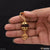 Om with big rudraksh glamorous design gold plated pendant