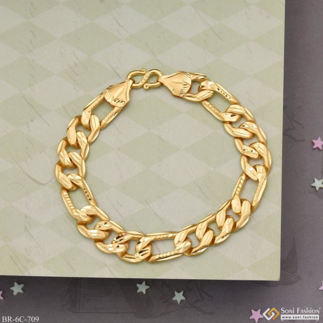sachin best quality attractive design gold plated bracelet style c709 soni fashion
