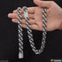 Silver With Diamond Glamorous Design Chain Bracelet Combo For Men - Style A009