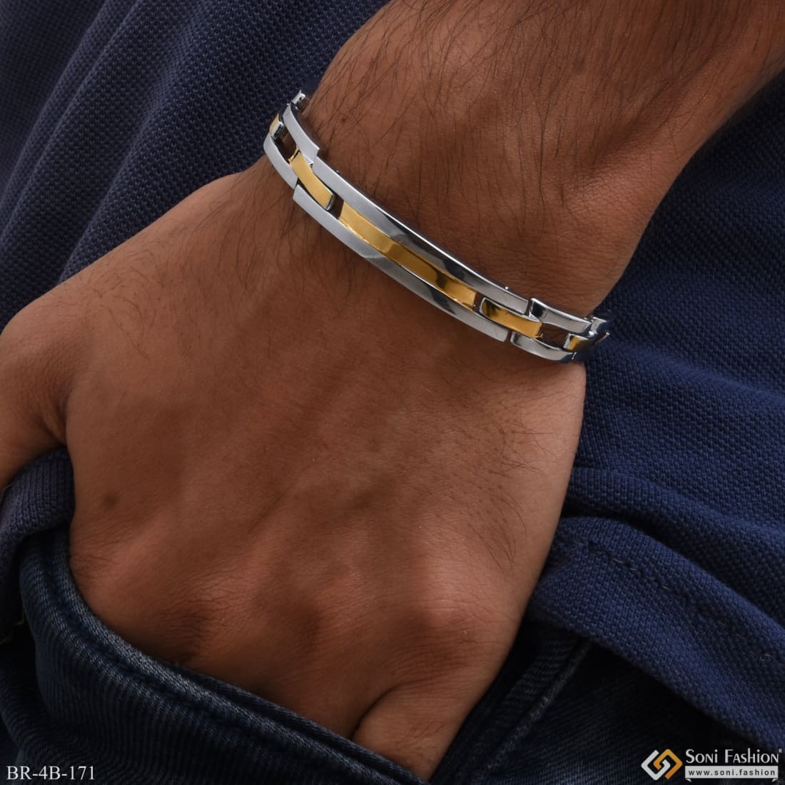 Buy Armani Exchange Gold Colour Stainless Steel Bracelet | Mens bracelets |  Argos