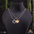 Silver & golden heart with diamond locket 2 chain for
