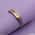 Gold plated bracelet on purple surface - Golden unique design premium grade - Style B155.