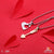 Silver Heart With Golden Arrow Locket 2 Chain For Valentine