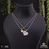 Silver Heart with Golden Key Couple Chain Pendant Set - Style A033