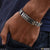 Stylish high-quality stainless bracelet for men with black and white design