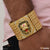Big Size Lion Face With Diamond Elegant Design Gold Plated