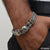 Skull superior quality sparkling design silver bracelet for