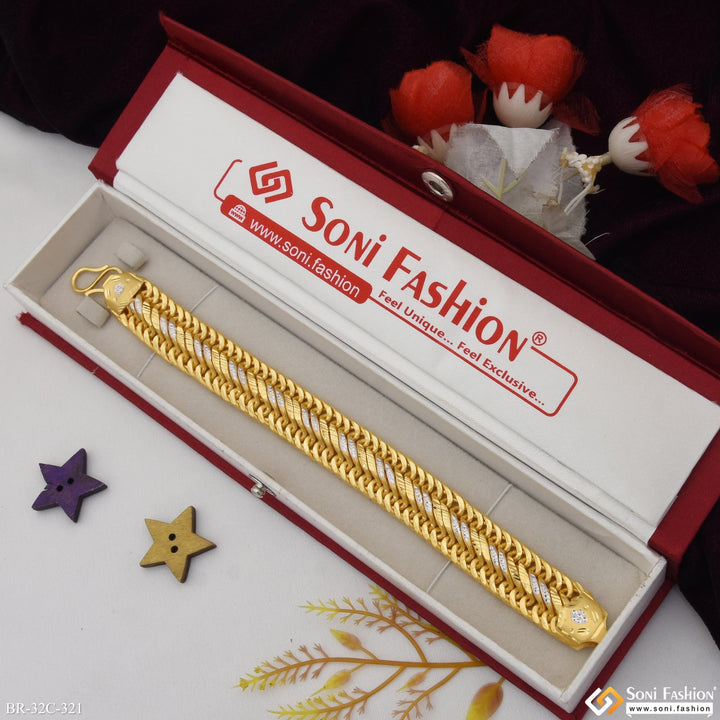 Soni Fashion - bracelet - 1 Gram Gold Forming Superior Quality Gorgeous Design Bracelet for Men - Style C321