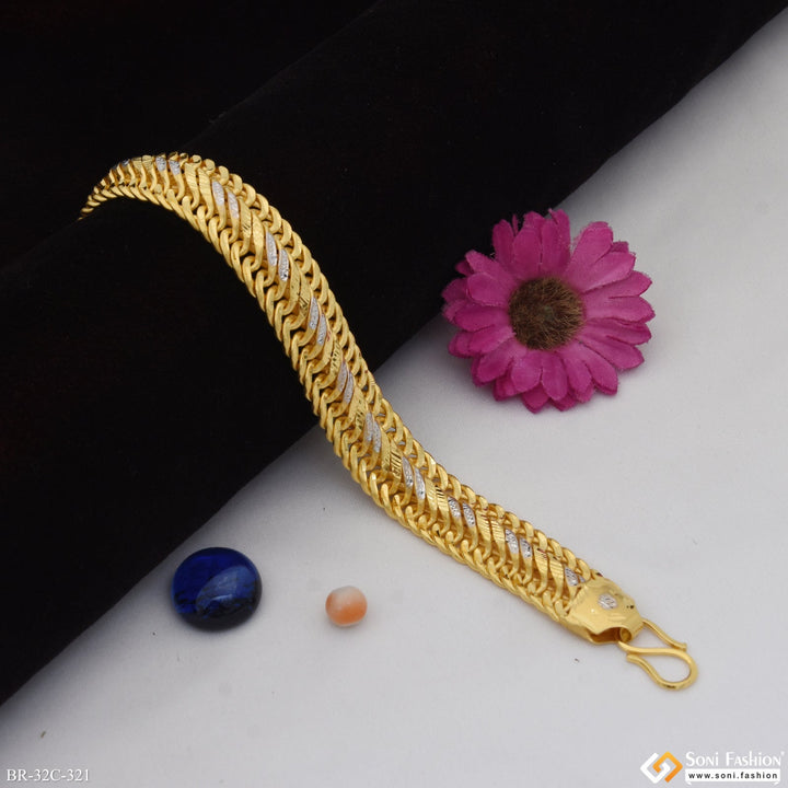 Soni Fashion - bracelet - 1 Gram Gold Forming Superior Quality Gorgeous Design Bracelet for Men - Style C321