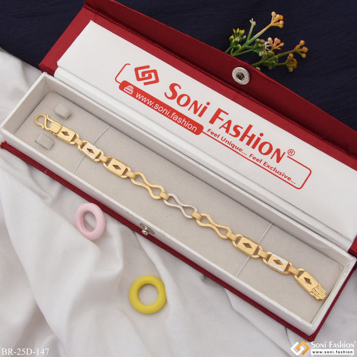 Soni Fashion - bracelet - 1 Gram Gold Plated 2 In 1 Prominent Design Nawabi Bracelet for Men - Style D147