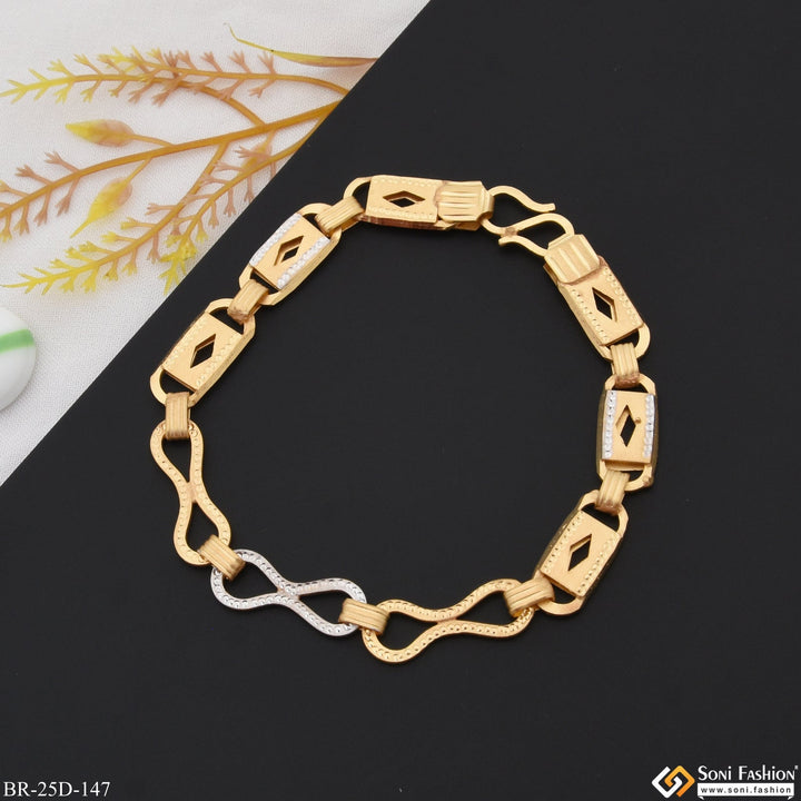 Soni Fashion - bracelet - 1 Gram Gold Plated 2 In 1 Prominent Design Nawabi Bracelet for Men - Style D147