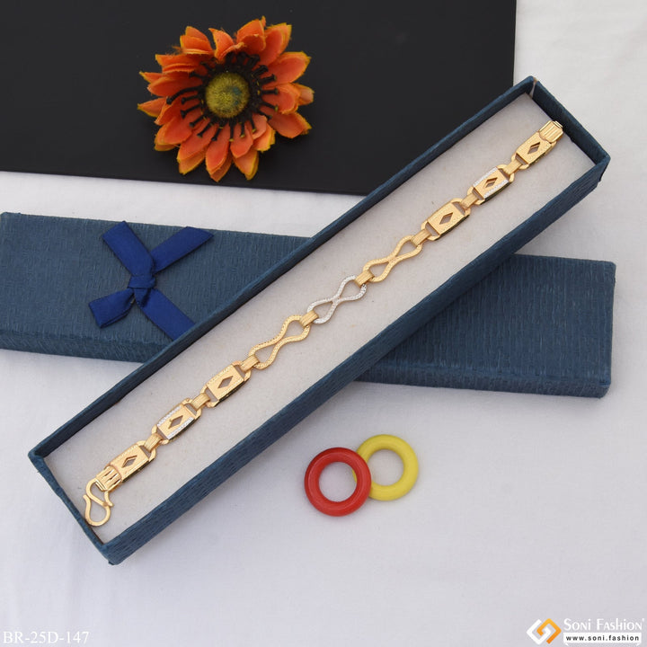 Soni Fashion - bracelet - 1 Gram Gold Plated 2 In 1 Prominent Design Nawabi Bracelet for Men - Style D147