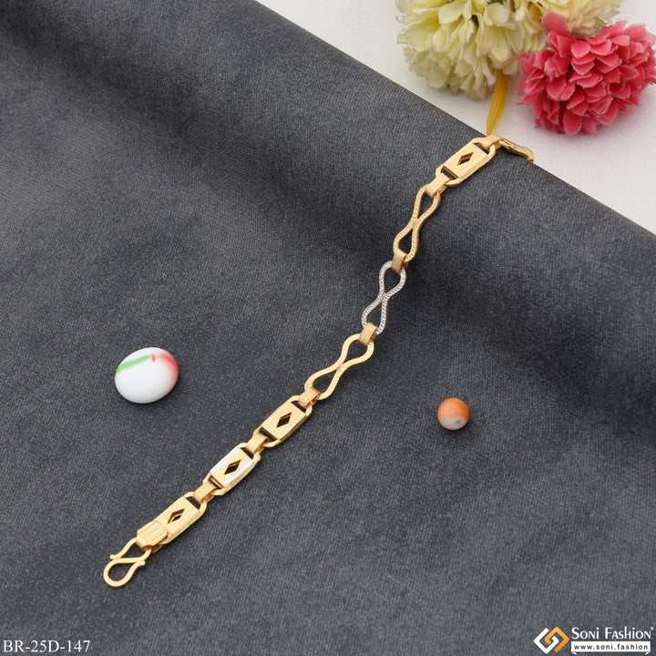 Soni Fashion - bracelet - 1 Gram Gold Plated 2 In 1 Prominent Design Nawabi Bracelet for Men - Style D147