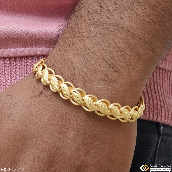 Soni Fashion - bracelet - 1 Gram Gold Plated Classic Design Superior Quality Bracelet for Men - Style D149