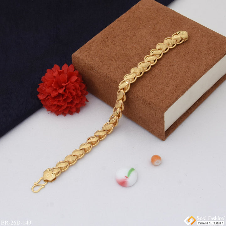 Soni Fashion - bracelet - 1 Gram Gold Plated Classic Design Superior Quality Bracelet for Men - Style D149