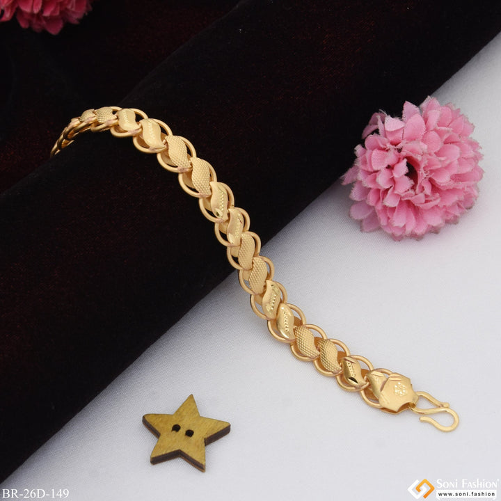 Soni Fashion - bracelet - 1 Gram Gold Plated Classic Design Superior Quality Bracelet for Men - Style D149