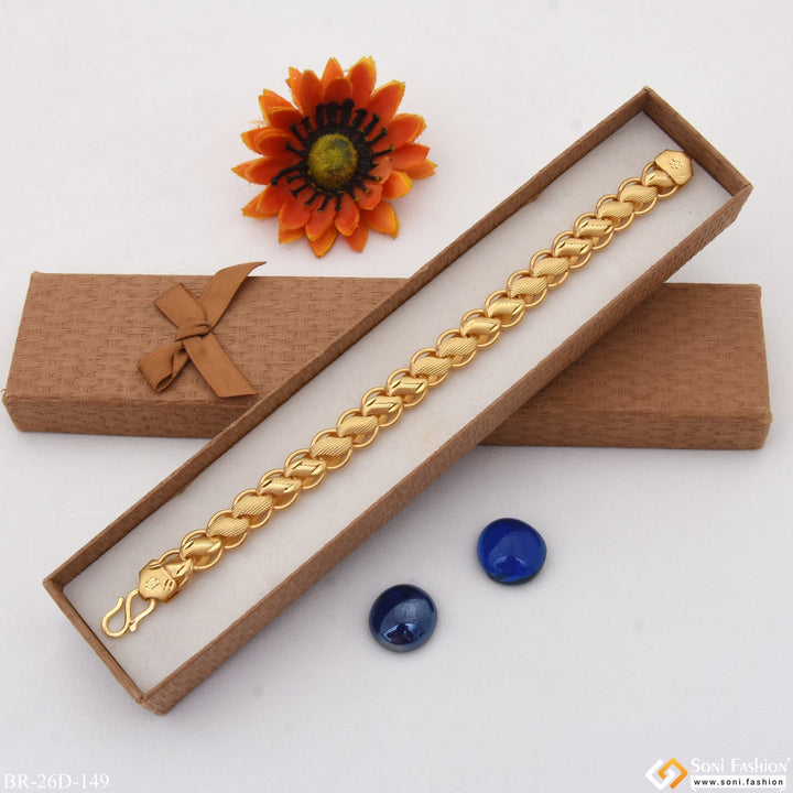 Soni Fashion - bracelet - 1 Gram Gold Plated Classic Design Superior Quality Bracelet for Men - Style D149