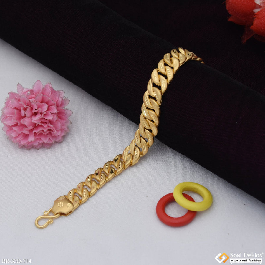 Soni Fashion - bracelet - 1 Gram Gold Plated Excellent Pokal Bracelet for Men | Royal Jewellery - Style D714