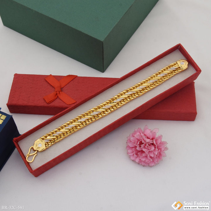 Soni Fashion - bracelet - 1 Gram Gold Plated Exquisite Design High-quality Bracelet For Men - Style C581