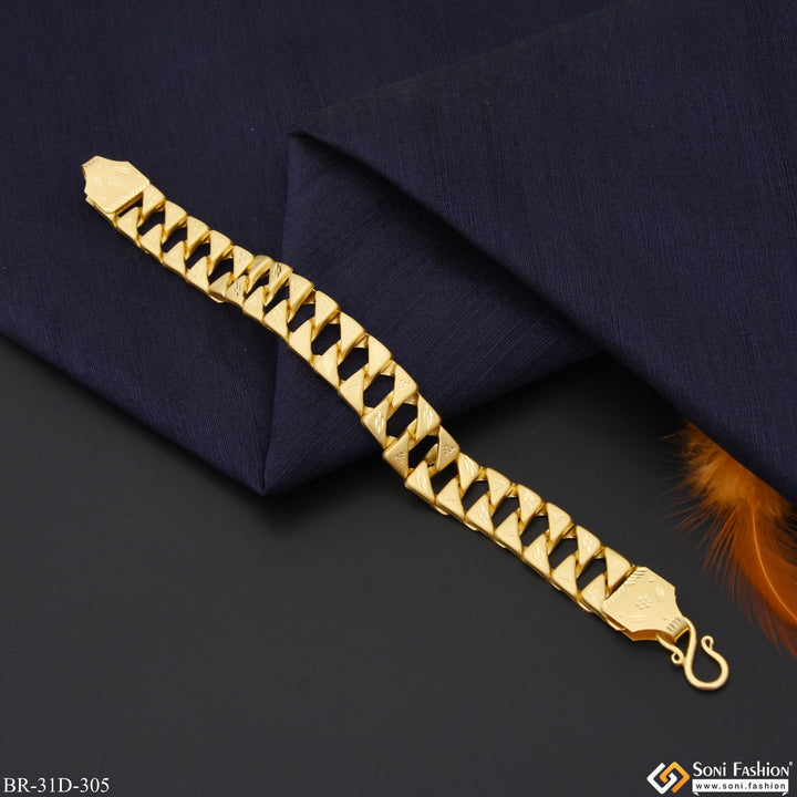 Soni Fashion - bracelet - 1 Gram Gold Plated Funky Design Pokal Bracelet for Men - Style D305