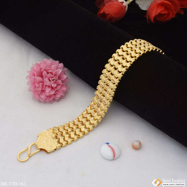 Soni Fashion - bracelet - 1 Gram Gold Plated Gorgeous Design Bahubali Bracelet for Men - Style D162
