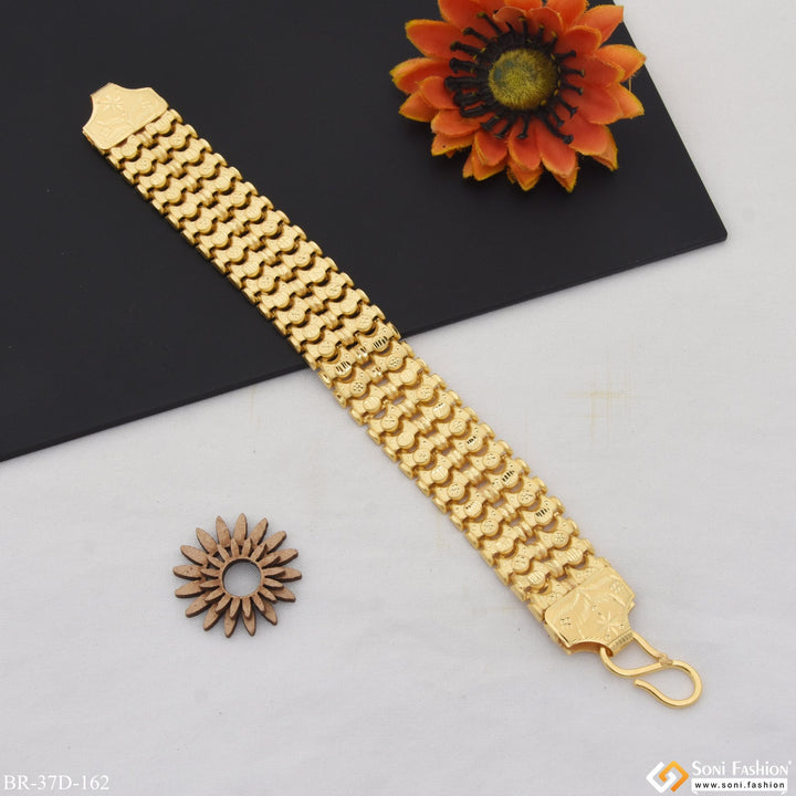 Soni Fashion - bracelet - 1 Gram Gold Plated Gorgeous Design Bahubali Bracelet for Men - Style D162