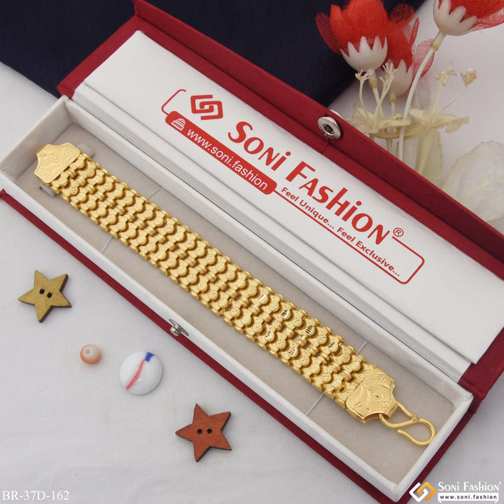 Soni Fashion - bracelet - 1 Gram Gold Plated Gorgeous Design Bahubali Bracelet for Men - Style D162