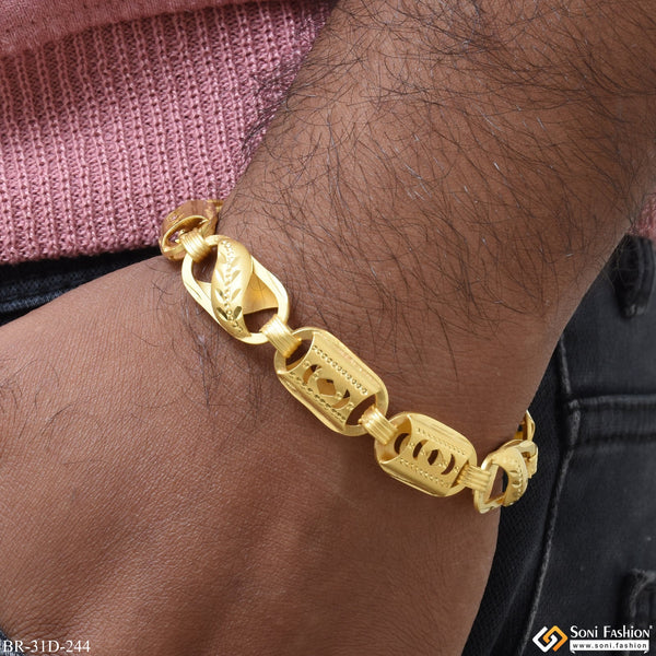 Soni Fashion - bracelet - 1 Gram Gold Plated Kohli Sophisticated Design Bracelet for Men - Style D244
