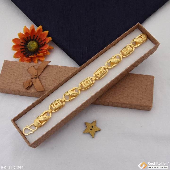 Soni Fashion - bracelet - 1 Gram Gold Plated Kohli Sophisticated Design Bracelet for Men - Style D244