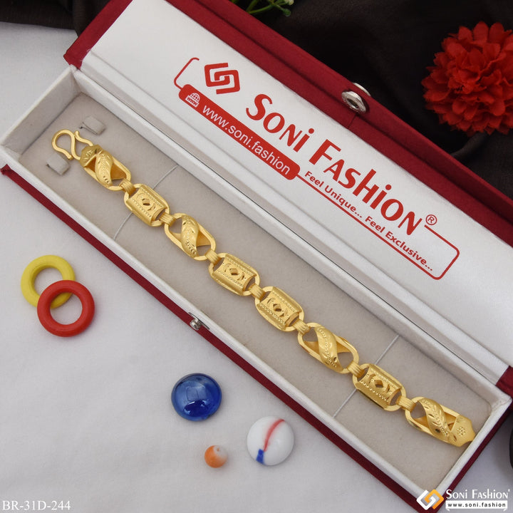 Soni Fashion - bracelet - 1 Gram Gold Plated Kohli Sophisticated Design Bracelet for Men - Style D244