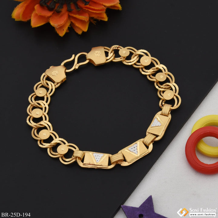 Soni Fashion - bracelet - 1 Gram Gold Plated Linked Funky Design Nawabi Bracelet for Men - Style D194