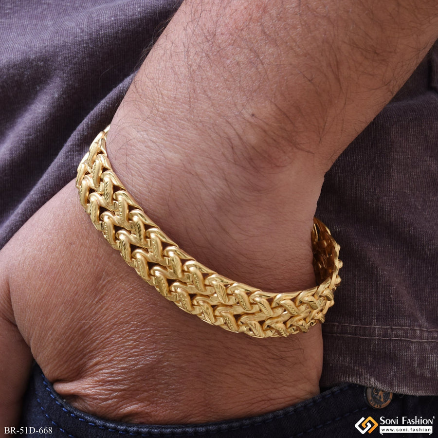 Soni Fashion - bracelet - 1 Gram Gold Plated Pokal Design Bracelet for Men | Rajwadi Jewellery - Style D668