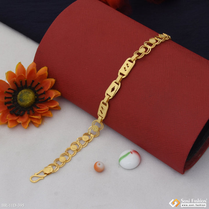 Soni Fashion - bracelet - Amazing Design Gold Plated Linked Nawabi Bracelet for Men - Style D395