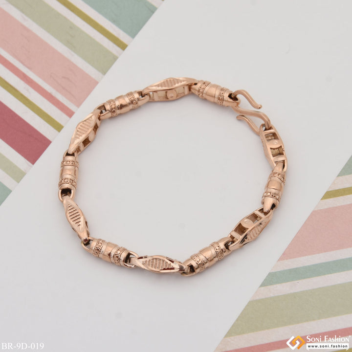 Soni Fashion - bracelet - Awesome Design Antique Design Rose Gold Color Bracelet for Men - Style D019