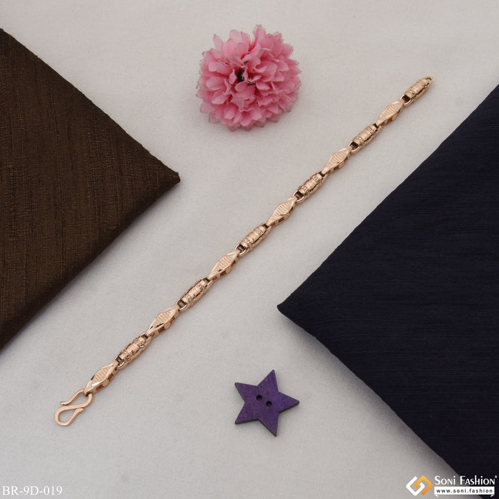 Soni Fashion - bracelet - Awesome Design Antique Design Rose Gold Color Bracelet for Men - Style D019
