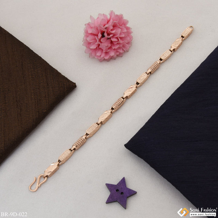 Soni Fashion - bracelet - Best Quality Prominent Design Rose Gold Color Bracelet for Men - Style D022