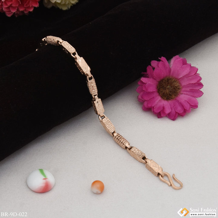 Soni Fashion - bracelet - Best Quality Prominent Design Rose Gold Color Bracelet for Men - Style D022