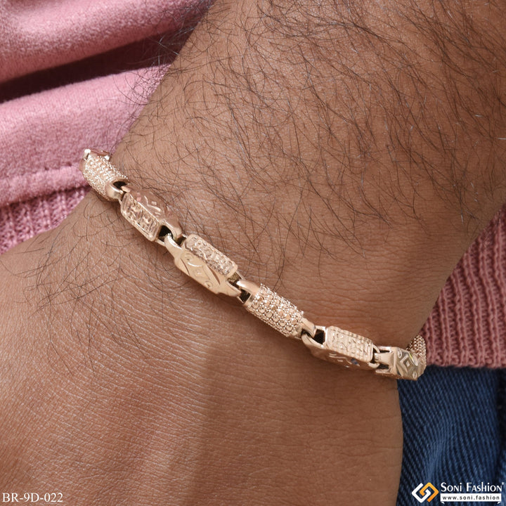 Soni Fashion - bracelet - Best Quality Prominent Design Rose Gold Color Bracelet for Men - Style D022