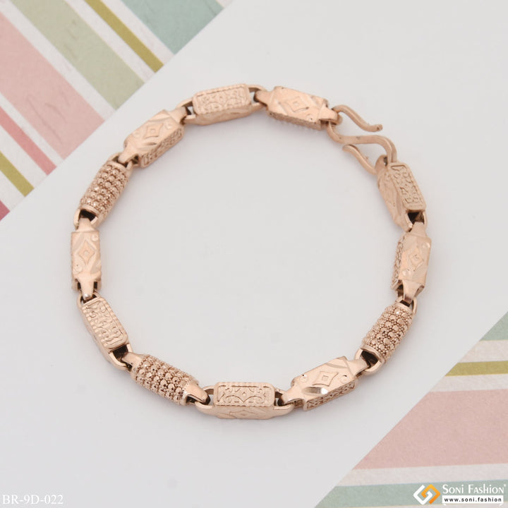 Soni Fashion - bracelet - Best Quality Prominent Design Rose Gold Color Bracelet for Men - Style D022
