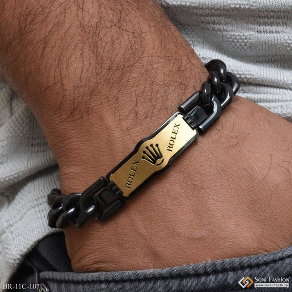 Soni Fashion - bracelet - Brilliant Design Premium-Grade Quality Black & Golden Color Bracelet - Style C107
