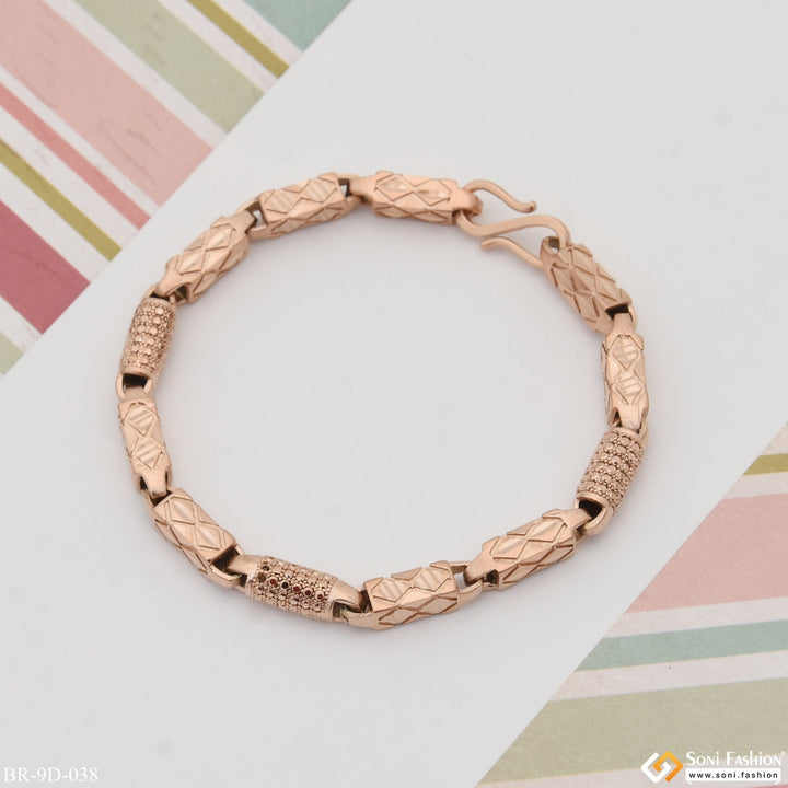 Soni Fashion - bracelet - Charming Design Amazing Design Rose Gold Color Bracelet for Men - Style D038